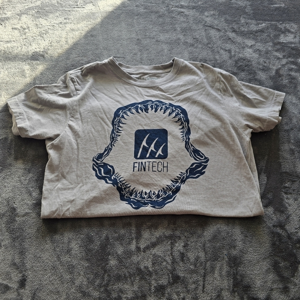 Fintech Light Grey Tee Size Small